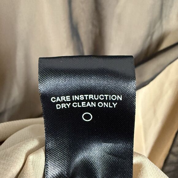 NBD x Revolve Calla Gown Cowl Neck Maxi Dress Black Nude Chiffon Womens M NWT - Picture 13 of 14